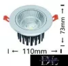 UNIVERSO Lampa LED do zabudowy 12 W 1080 lm 3000 K 24° D110 x 73 mm Wycięcie: D90 mm IP20 aluminium