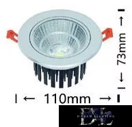 UNIVERSO Lampa LED do zabudowy 12 W 1080 lm 3000 K 24° D110 x 73 mm Wycięcie: D90 mm IP20 aluminium