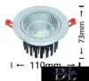 Lampa wpuszczana LED UNIVERSO 12 W 1080 lm 6500 K 24° D110x73 mm Wycięcie: D90 mm IP20 aluminium