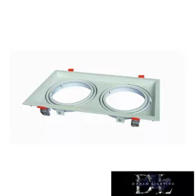   UNIVERSO Rama do wpuszczanego reflektora punktowego 2*AR111 biała 325x175 mm / wycięcie 310x160 mm