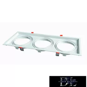   UNIVERSO Rama do wpuszczanych spotów 3*AR111 biała 475x175mm / wycięcie 460x160mm