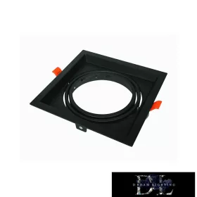   UNIVERSO Rama do wpuszczanego reflektora punktowego 1*AR111 czarna 175x175mm / wycięcie 160x160mm