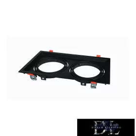   UNIVERSO Rama do wpuszczanego reflektora punktowego 2*AR111 czarna 325x175 mm / wycięcie 310x160 mm