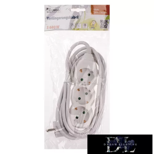 EMOS skrzynka rozdzielcza (przedłużacz) 3 gniazda 3 m 1,5 mm²