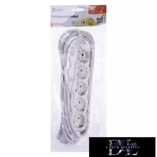 Listwa zasilająca EMOS (przedłużacz) 5 gniazdek 3 m 1,5 mm²