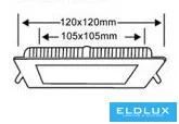 UNIVERSO Kwadratowy panel LED do wbudowania 6 W 480 lm CCT/kap. 120° IP20 Biały 120 x 120 mm wycięcie: 105 x 105 mm 3 lata