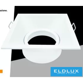   UNIVERSO Wpuszczana lampa punktowa 1xPAR16 bez gniazda IP20 Biały 90x90x40mm wycięcie:D82mm