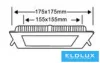 UNIVERSO Kwadratowy panel LED do wbudowania 12 W 1200 lm CCT/kap. 120° IP20 Biały 175 x 175 mm wycięcie: 155 x 155 mm 3 lata