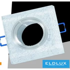   UNIVERSO Reflektor wpuszczany 1xPAR16 bez gniazda IP20 Chrom 89x89x25mm wycięcie: D60mm