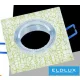 UNIVERSO Wpuszczana lampa punktowa 1xPAR16 bez gniazda IP20 Złota 89x89x25mm wycięcie:D60mm