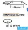 UNIVERSO Wpuszczana lampa punktowa 1xPAR16 bez gniazda IP20 Złota 89x89x25mm wycięcie:D60mm