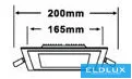 UNIVERSO Kwadratowy panel LED do wbudowania 18 W 1800 lm CCT/kap. 120° IP20 Biały 220 x 220 mm wycięcie: 165 x 165 mm