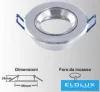 UNIVERSO Reflektor wpuszczany 1xPAR16 bez gniazda IP20 Chrom D86x26mm wycięcie: D72mm