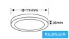 UNIVERSO Okrągły panel ścienny LED 12 W 1200 lm CCT/kap. 120° IP20 biały D170x35 mm 3 lata