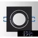 UNIVERSO Oprawa punktowa do wbudowania 1xMR16 czarna 82x82x20mm/∅75mm
