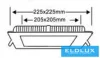 UNIVERSO Kwadratowy panel LED do wbudowania 18 W 1800 lm CCT/kap. 120° IP20 Biały 225 x 225 mm wycięcie: 205 x 205 mm 3 lata