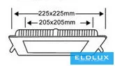 UNIVERSO Kwadratowy panel LED do wbudowania 18 W 1800 lm CCT/kap. 120° IP20 Biały 225 x 225 mm wycięcie: 205 x 205 mm 3 lata