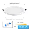 UNIVERSO Okrągły panel LED do wbudowania 24 W 2400 lm CCT/kap. 120° IP20 Biały Wycięcie D240 mm: D205 mm