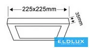 UNIVERSO Kwadratowy panel LED do montażu natynkowego 18 W 1800 lm CCT/kap. 120° IP20 Biały 225 x 225 x 35 mm 3 lata