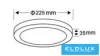 UNIVERSO Okrągły panel LED zewnętrzny 18 W 1800 lm CCT/kap. 120° IP20 Biały D225x35 mm 3 lata