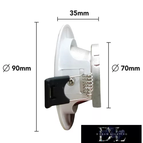 UNIVERSO wpuszczana lampa punktowa GU10 maks. 60 W biała/chromowana