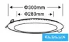 UNIVERSO Okrągły panel LED do wbudowania 24 W 2400 lm CCT/kap. 120° IP20 Biały D300 mm wycięcie: D280 mm 3 lata
