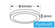 UNIVERSO Okrągły panel LED do zastosowań zewnętrznych 24 W 2400 lm CCT/kap. 120° IP20 Biały D300x35 mm 3 lata