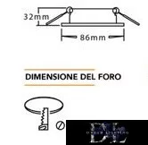 UNIVERSO Oprawa wpuszczana punktowa 1XGU10 maks. 40 W biała D86 mm/D55 mm