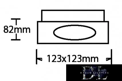 UNIVERSO Wpuszczana lampa punktowa 1xGU10 czarna 123x123x41mm/100x100mm