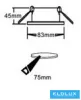 UNIVERSO Wpuszczana lampa punktowa 1xGU10 IP20 Biała D83x45mm wycięcie: D75mm 5 lat