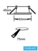 UNIVERSO Wpuszczana lampa punktowa 1xGU10 IP20 Czarna D83x45mm wycięcie: D75mm 5 lat