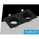 UNIVERSO Wpuszczana lampa punktowa 1xGU10 IP20 Czarna 175x88x31mm wycięcie:160x75mm 5 lat
