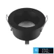 UNIVERSO Wodoodporna oprawa wpuszczana 1xPAR16 bez gniazda IP44 Czarna D85x54mm Wycięcie: D65mm 5 lat