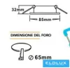 UNIVERSO Wodoodporna oprawa wpuszczana 1xPAR16 bez gniazda IP44 Biały D85x32mm Wycięcie: D65mm