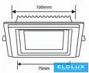 UNIVERSO Kwadratowy panel LED do wbudowania 6 W 500 lm CCT/kap. 120° IP20 Biały 100 x 100 mm wycięcie: 75 x 75 mm