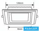 UNIVERSO Kwadratowy panel LED do wbudowania 9 W 780 lm CCT/kap. 120° IP20 Biały 120 x 120 mm wycięcie: 95 x 95 mm