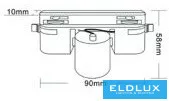 UNIVERSO System szynowy jednofazowy Gniazdo E27 Maks. 60 W IP20 Czarny
