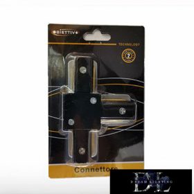   UNIVERSO Jednofazowe złącze szynowe w kształcie litery T, czarne