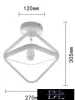 UNIVERSO Lampa sufitowa 25 W 2000 lm 6500 K IP20 biała D275x305 mm