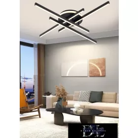   UNIVERSO Lampa sufitowa 45 W 3600 lm 4000 K IP20 czarna 640 x 640 x 110 mm