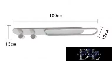 Lampa sufitowa UNIVERSO 2xGU10 maks. 40 W + 50 W 4000 lm 6500 K 1000 × 130 × 120 mm IP20 biała