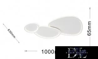 Lampa sufitowa UNIVERSO 100 W 8000 lm CCT 1000 × 630 × 65 mm IP20 biała