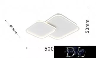 Lampa sufitowa UNIVERSO 60 W 4800 lm CCT 500×500×50 mm IP20 biała