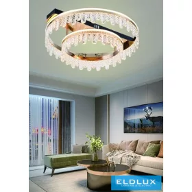   UNIVERSO Kryształowa lampa sufitowa 72 W 5760 lm CCT różowe złoto D600x200 mm