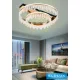 UNIVERSO Kryształowa lampa sufitowa 72 W 5760 lm CCT różowe złoto D600x200 mm