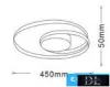 Lampa sufitowa UNIVERSO 32 W 2560 lm CCT.Kap D450x50 mm  IP20 biała