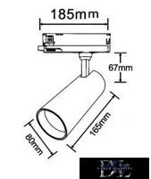 UNIVERSO Trójfazowy reflektor szynowy 30 W 2700 lm 4000 K 38° RA90 IP20 Biały 5 lat
