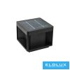 UNIVERSO Lampa słupkowa zasilana energią słoneczną 3,2 V-1200 mAH 5 V-1,6 W CCT.kap IP65 Czarna 150 x 150 x 125 mm