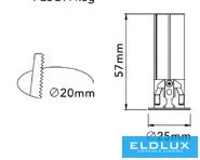 Mini reflektor punktowy UNIVERSO 3 W 145 lm 3000 K D25×57 mm wycięcie: D20 mm biały