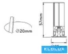 Mini reflektor UNIVERSO 3 W 160 lm 4000 K D25×57 mm wycięcie: D20 mm biały